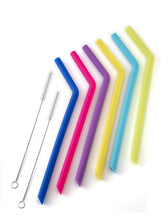 Load image into Gallery viewer, FUN Reusable Silicone Straws