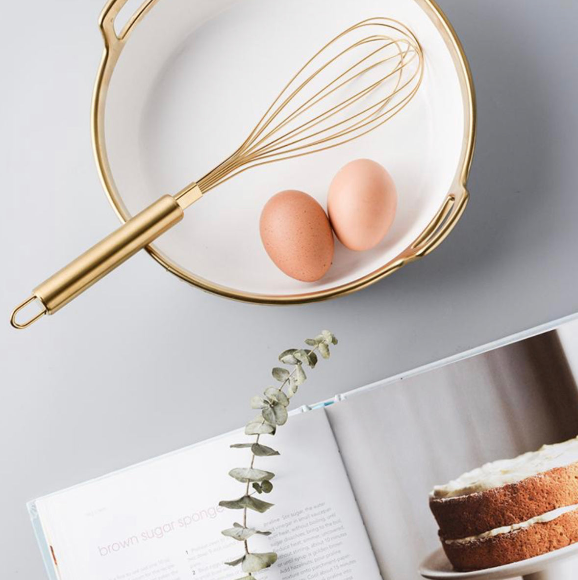 Stainless Steel Gold Whisk – The Cookie Kitchen Bakery